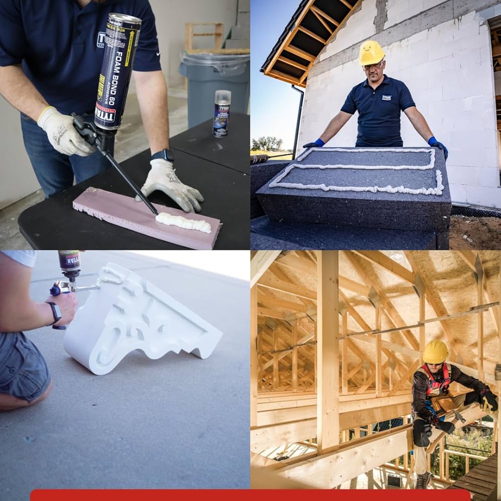 Różne butelki tuby i kartusze klejów do paneli podłogowych na białym tle